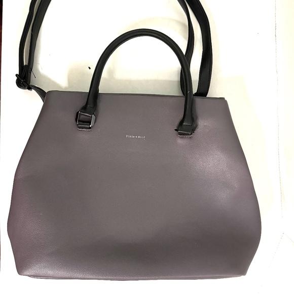 Pixie Mood Tote Handbag grey lavender vegan leather - Picture 10 of 11
